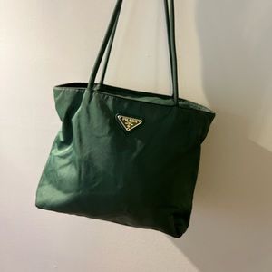 Prada nylon tote Forrest green